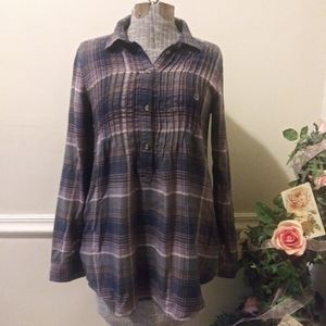 NWT American Eagle Jegging Fit Flannel Tunic Top
